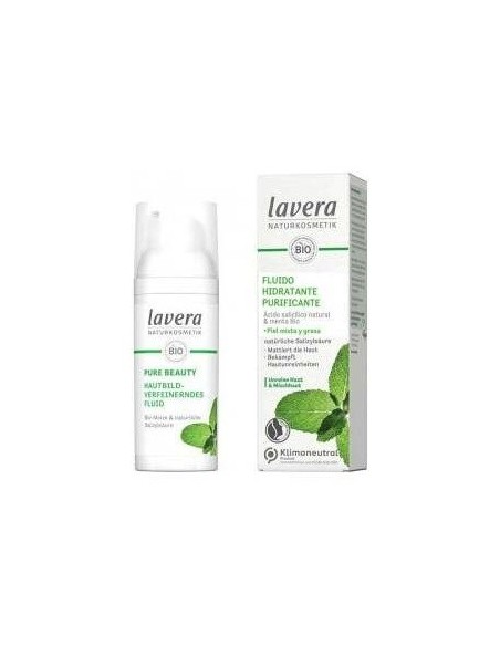 Fluido Hidratante Purificante Menta 50Ml. de Lavera