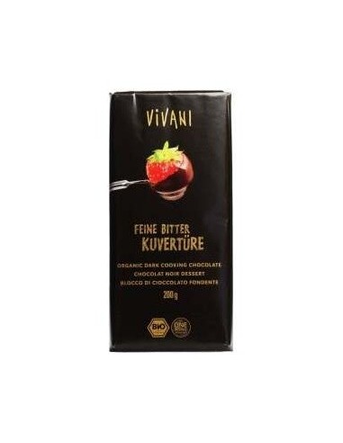 Chocolate Negro 70% Para Postres 200Gr. Bio Vegan de Vivani