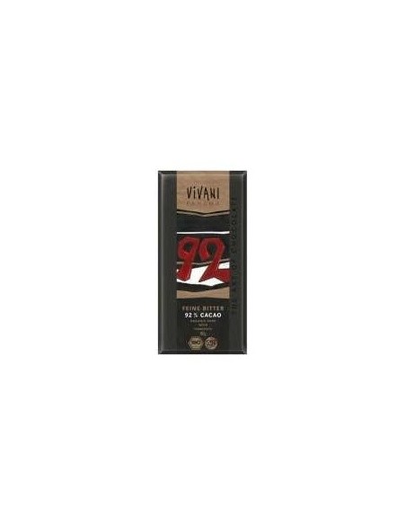 Chocolate Negro 92%  Panama Azucar Coco 80G Vegan de Vivani