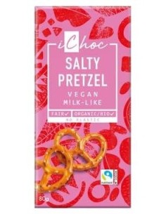 Salty Pretzel Trozos De Pretzel Chocolate 80G Bio de Ichoc 2
