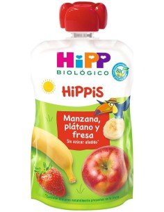 Pouches De Manzana Platano Y Fresa Bebibles 100Gr de Hipp 2