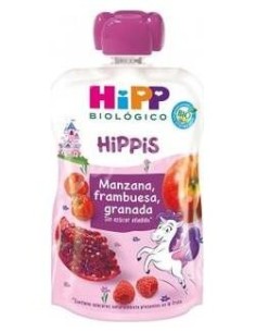 Pouches Unicornio Manzana Frambuesa Granada 100G de Hipp 2