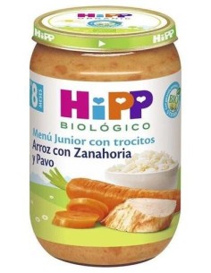 Tarrito De Arroz Con Zanahoria Y Pavo Bio 220 g  de Hipp 2