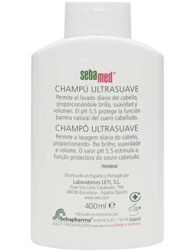 Champu Ultra Suave Cabello Normal-Seco 400Ml. de Sebamed