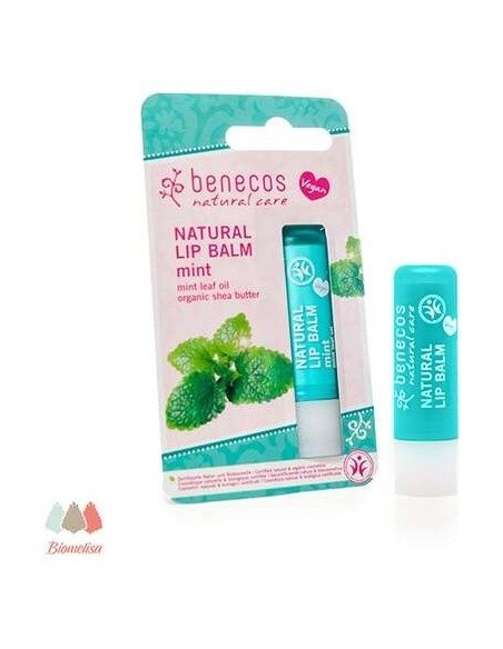 Bálsamo Labial Oliva karité Jojoba Menta 4.8gr de Benecos