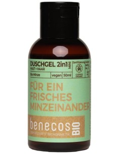 Gel De Baño 2En 1 Menta Mini Viaje 50Ml. Bio Vegan de Benecos 2