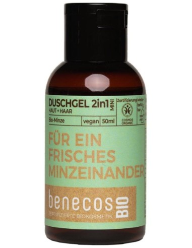 Gel De Baño 2En 1 Menta Mini Viaje 50Ml. Bio Vegan de Benecos