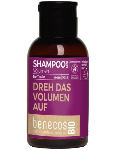 Champu Volumen Uva Mini Viaje 50Ml. Bio Vegano de Benecos