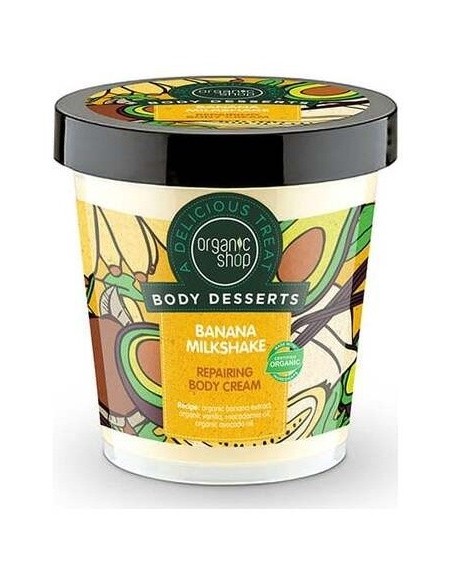 Crema Corporal  Reparadora Batido De Platano 450Ml de Organic Shop