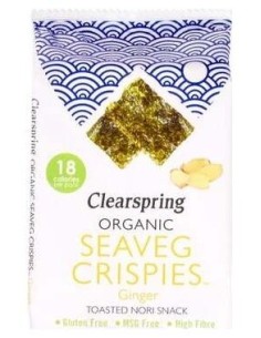 Snack Alga Nori Con Jengibre 4 G de Clearspring 2