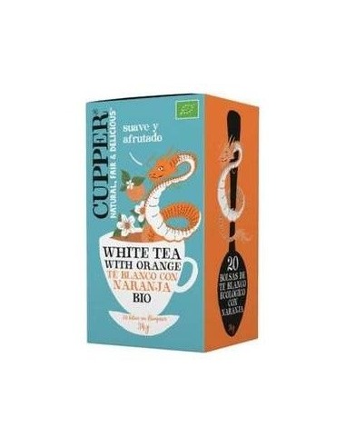 Te Blanco Con Naranja Infusion 20Bolsitas. Bio de Cupper