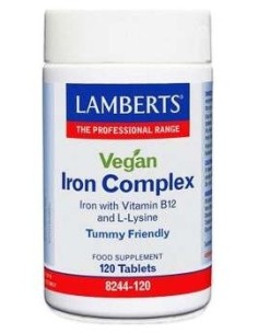 Complejo De Hierro Vegano 120 Comprimidos de Lamberts 2