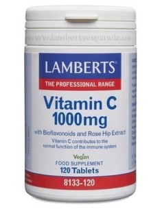 Vitamina C 1000 mg +  Bioflavonoides y Escaramujo          120 Tabs. de Lamberts 2