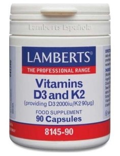 Vitamina D3 (2000 UI) + K2 (como MK-7) (90 µg) de Lamberts 2