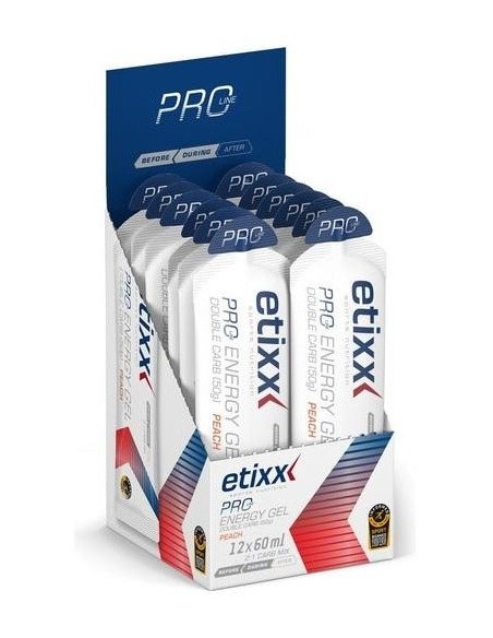 Etixx Double Carb Energy Melocoton Gel 12Udx60Ml. de Etixx