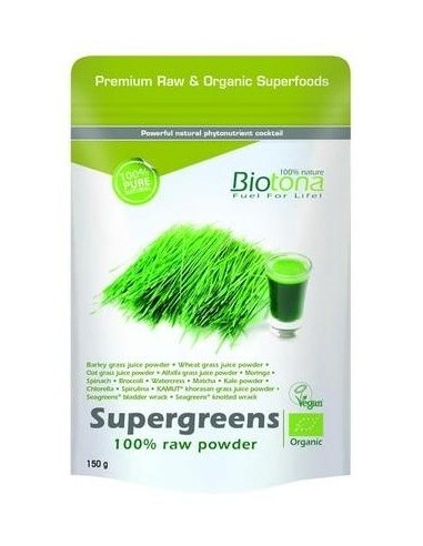 Supergreens Raw 150Gr. de Biotona