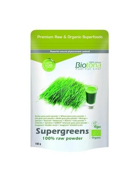 Supergreens Raw 150Gr. de Biotona