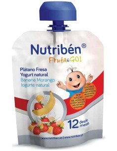 Nutriben Fruta & Go Platano-Fresa-Yogurt 90Gr. de Nutriben 2