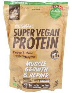 Super Vegan Protein Fitness Cacahuete-Maca 350Gr de Iswari 2