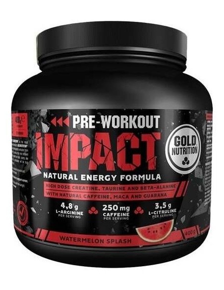 Pre-Workout Impact Sandia 400Gr. de Gold Nutrition