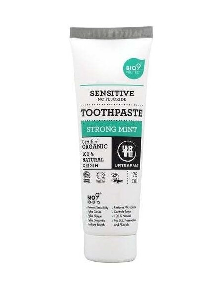 Dentifrico Menta Fuerte 75Ml. Eco Vegan de Urtekram
