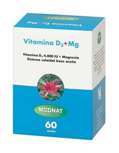 Vitamina D3 + Magnesio 60Perlas de Mednat