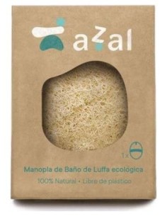 Manopla De Baño De Luffa Eco Ovalada Con Asa de Azal 2