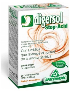 Digersol Stop-Acid 20 Comprimidos Masticables de Specchiasol 2
