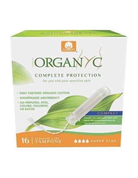 Tampones Super Plus Con Aplicador Compact 16Ud. de Organyc