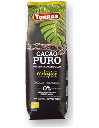 Cacao Puro Desgrasado 150Gr. Bio Sg Vegan de Torras