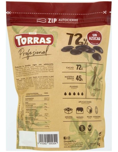 Gota 72% Cacao 1Kg de Torras
