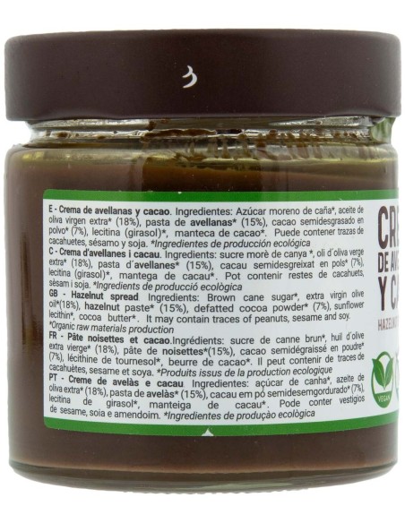Crema De Cacao-Avellanas Con Aceite De Oliva 200Gr de Torras