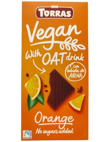 Chocolate Con Bebida Avena-Naranja 100Gr Vegan de Torras
