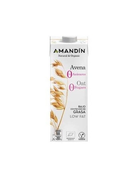 Bebida Vegetal De Avena 0% Azucares 1Lt 6Uds. Bio de Amandin
