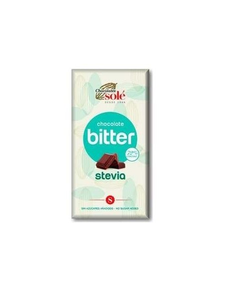 Chocolatina Chocolate Negro 72% Con Stevia 25G 30U de Chocolates Sole