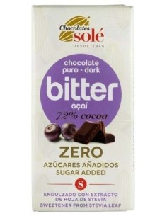 Chocolate Negro 72% Con Açai Y Stevia 100Gr. S/A de Chocolates Sole 2
