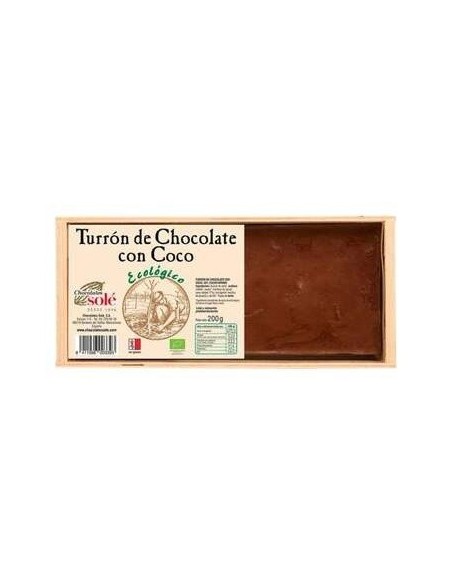 Turron Chocolate Con Coco 200Gr.Eco de Chocolates Sole