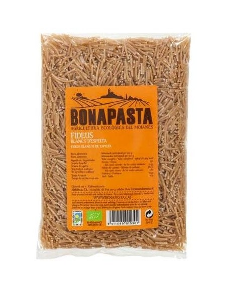 Fideos De Espelta Blancos 500 gramos Eco de Bonapasta