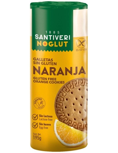 Noglut Galletas Naranja  195Gr. de Santiveri