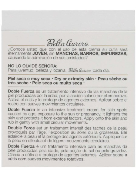 Crema De Belleza Doble Fuerza Piel Seca 30Ml. de Bella Aurora