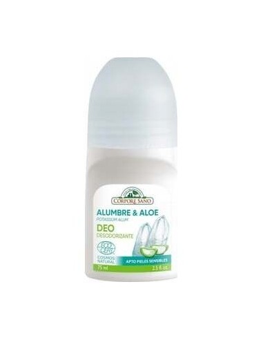 Desodorante Mineral Aloe Roll-On 75Ml. Ecocert de Corpore Sano