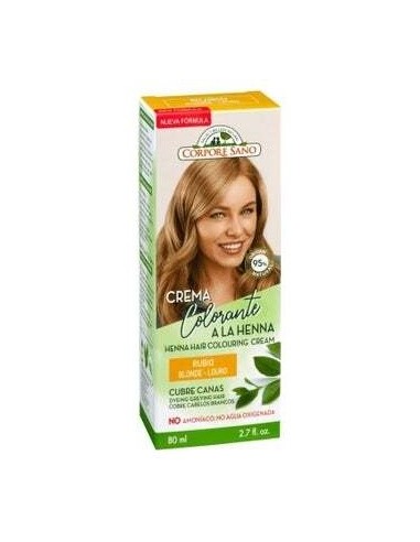 Crema Colorante Henna Rubio 80Ml. de Corpore Sano