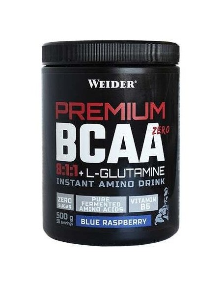 Weiderpremium Bcaa+L-Glutamina Blueraspberry 500Gr de Weider
