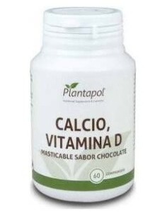 Calcio+Vit.D Sabor Chocolate 60Comp. Masticables de Plantapol 2