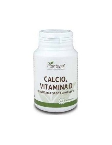 Calcio+Vit.D Sabor Chocolate 60Comp. Masticables de Plantapol