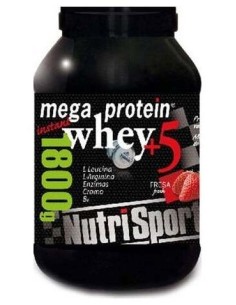 Mega Protein 5 Whey Fresa 900Gr. de Nutrisport 2