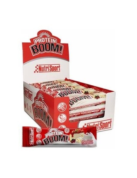 Protein Boom Barritas Fresa-Cheescake 24Ud. de Nutrisport