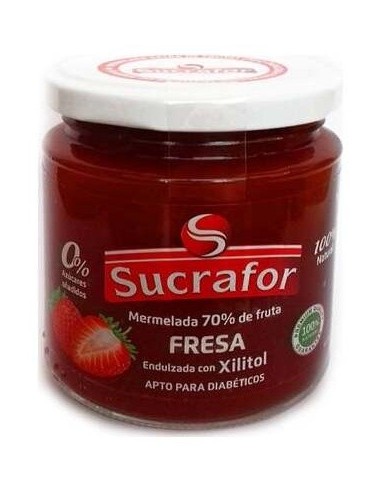 Mermelada De Fresa 70% Fruta 0% Azucar 260 Gramos Sucrafor