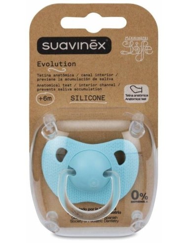 Chupete Evolution Sili Anat 6-18M 1 Unidad de Suavinex
