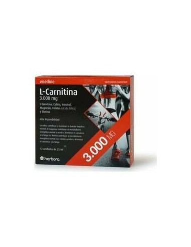 L-Carnitina 3000Mg. 12Amp. de Herbora